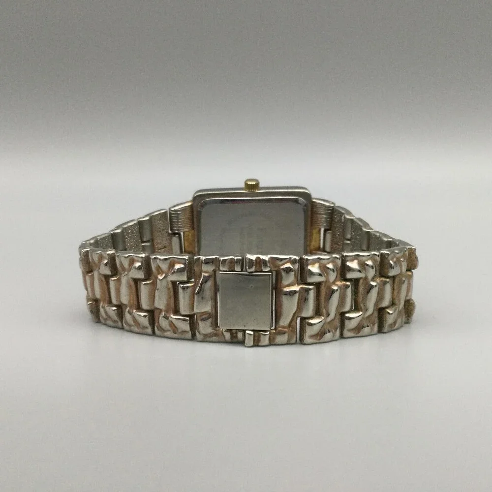 Futura Womens Watch 28mm Nugget Style Two Tone Bracelet 18871 New Battery 7